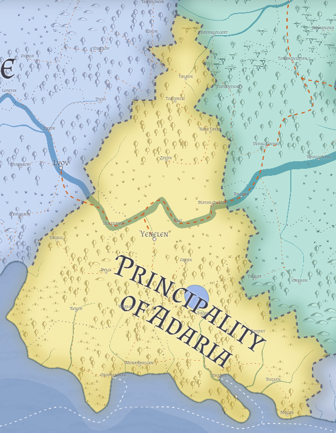 Principality of Adaria map